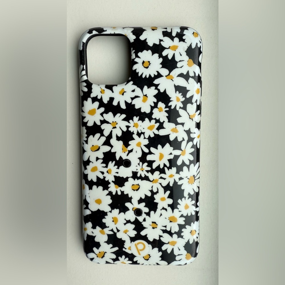 Loopy Case RIGHTY Daisies IPhone 11 PRO MAX Black and White Phone Case